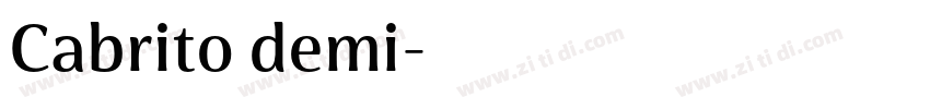 Cabrito demi字体转换